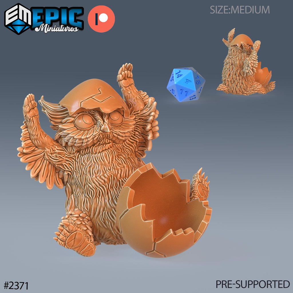 Owlbear Baby Option #2371 front DND miniature Forest of Wonders 16k resin