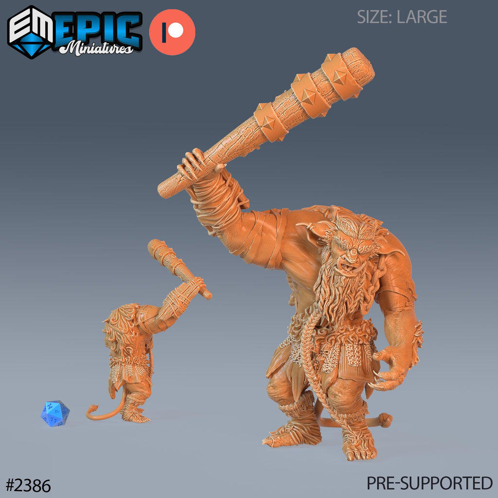 Forest Ogre Option #2386 front DND miniature Forest of Wonders 16k resin