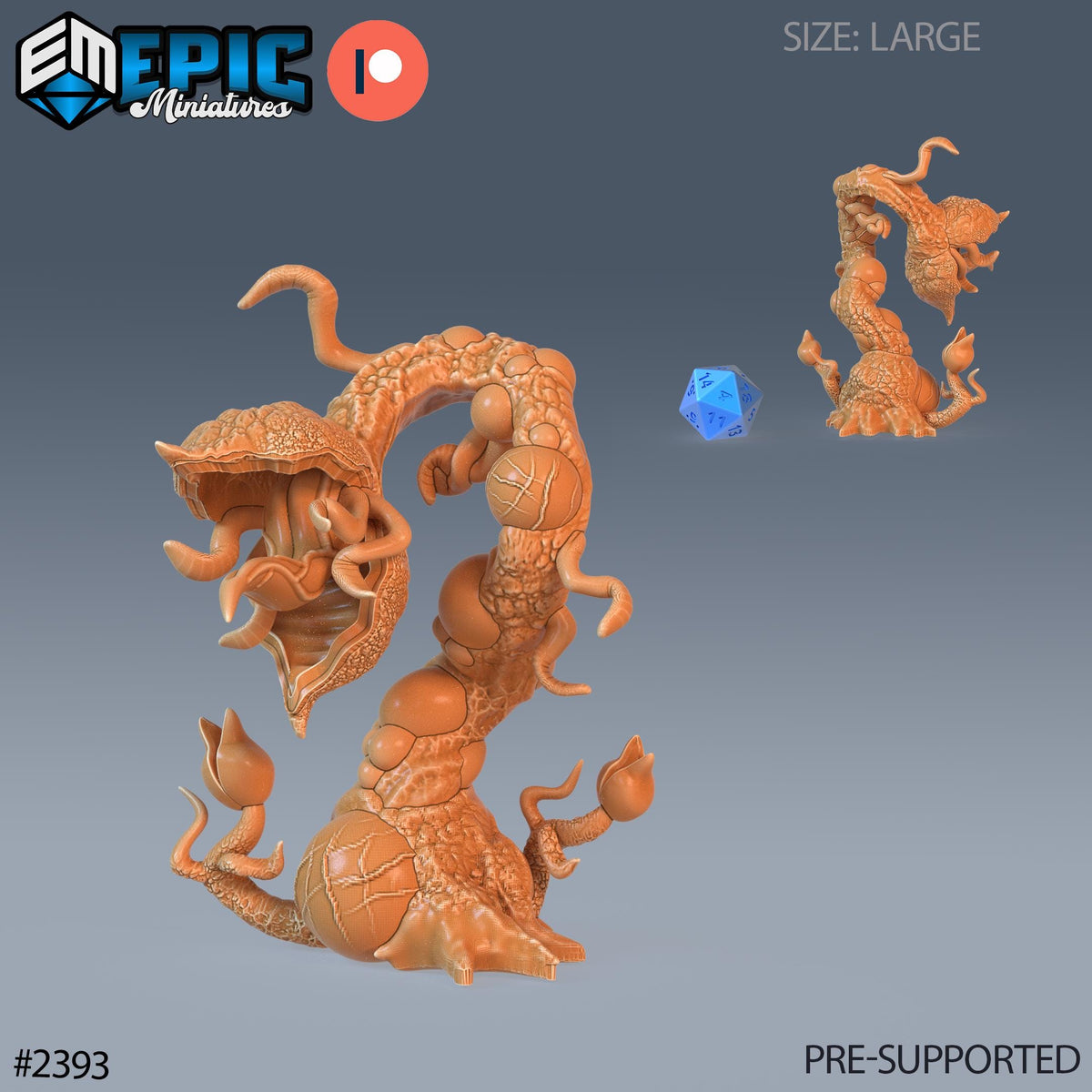 Snapping Plant Option #2393 front DND miniature Forest of Wonders 16k resin