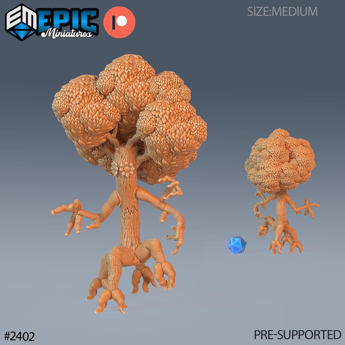 Sentient Tree Option #2402 front DND miniature Forest of Wonders 16k resin