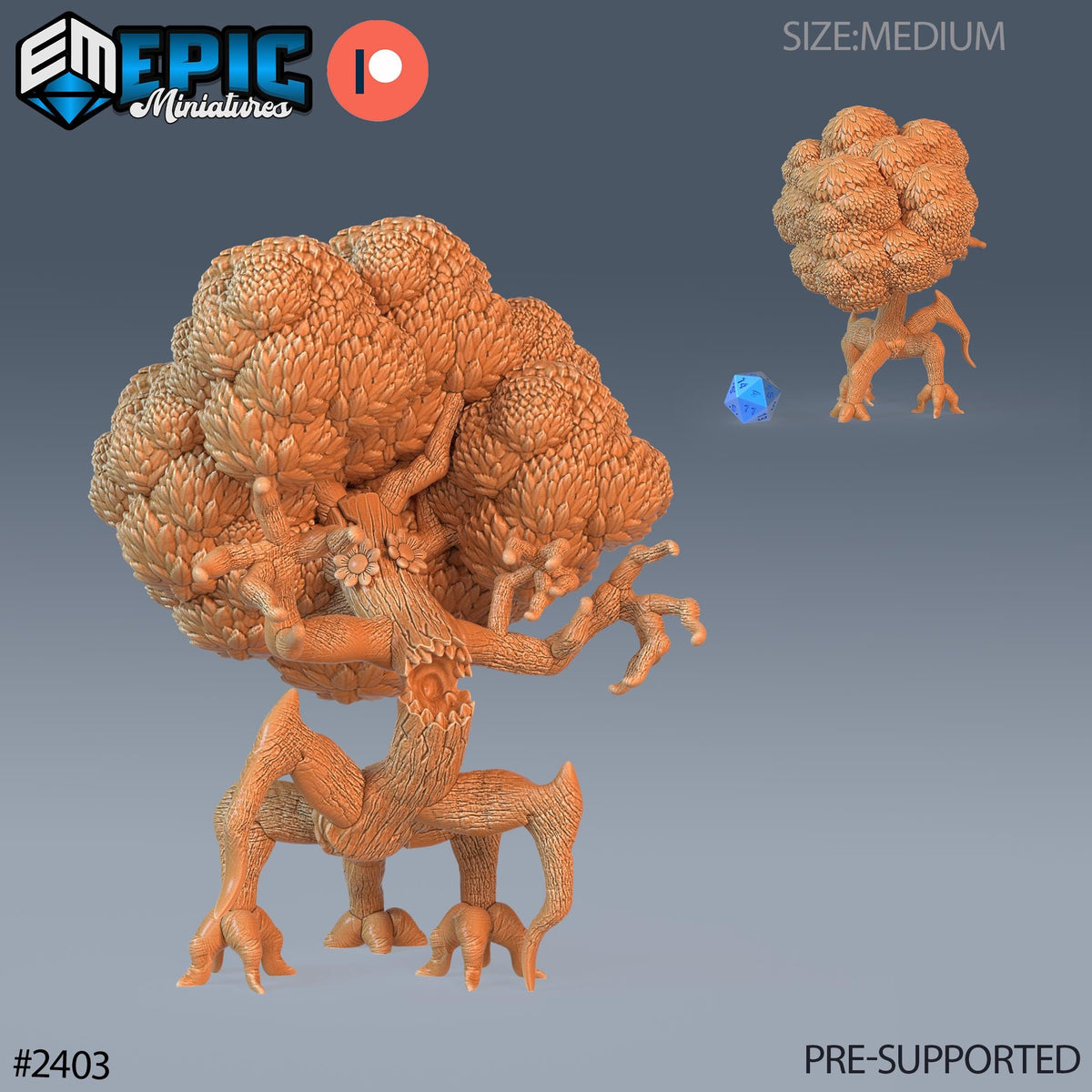 Sentient Tree Option #2403 front DND miniature Forest of Wonders 16k resin