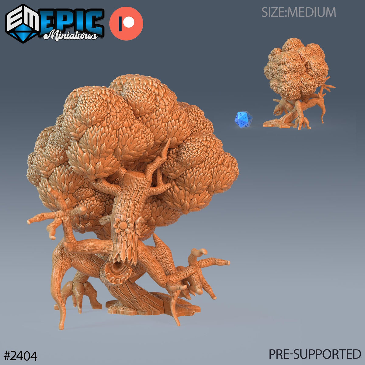 Sentient Tree Option #2404 front DND miniature Forest of Wonders 16k resin