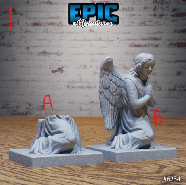 Heavenly Scatter Part 1 of 3 Option 1 A front DND miniature Heavenly Battle 16k resin