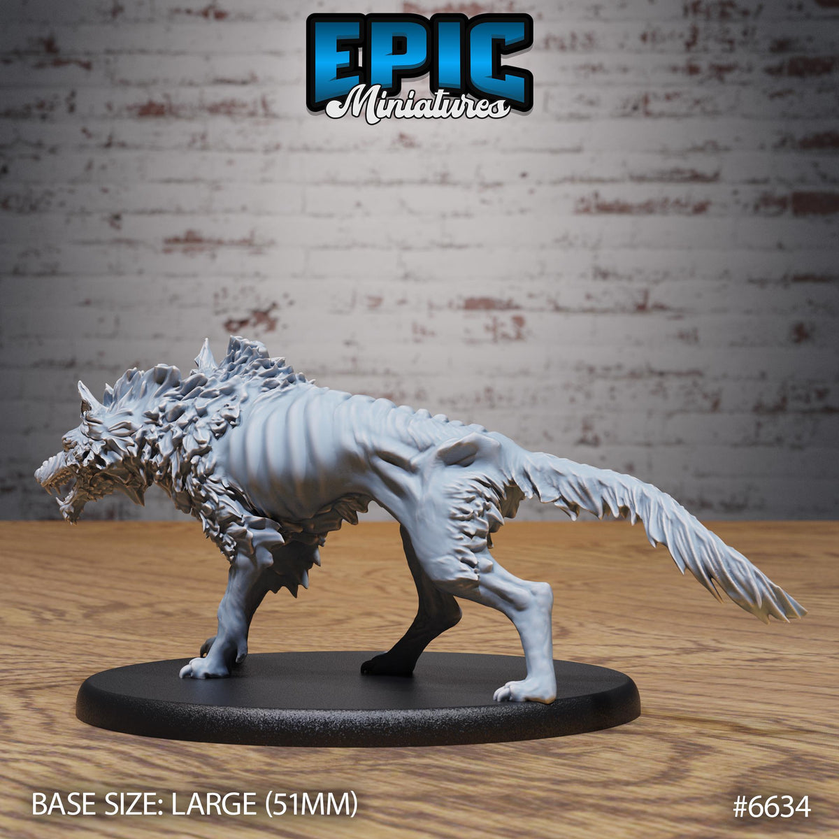 Summoned Death Dog Option #6634 back DND miniature Devil Empire 16k resin