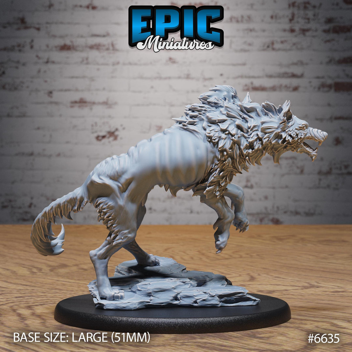 Summoned Death Dog Option #6635 back DND miniature Devil Empire 16k resin