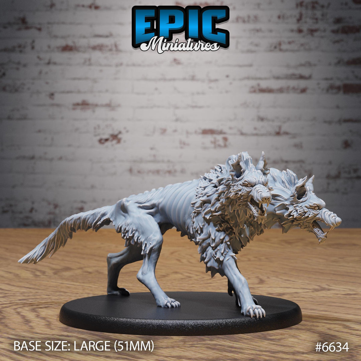 Summoned Death Dog Option #6634 front DND miniature Devil Empire 16k resin