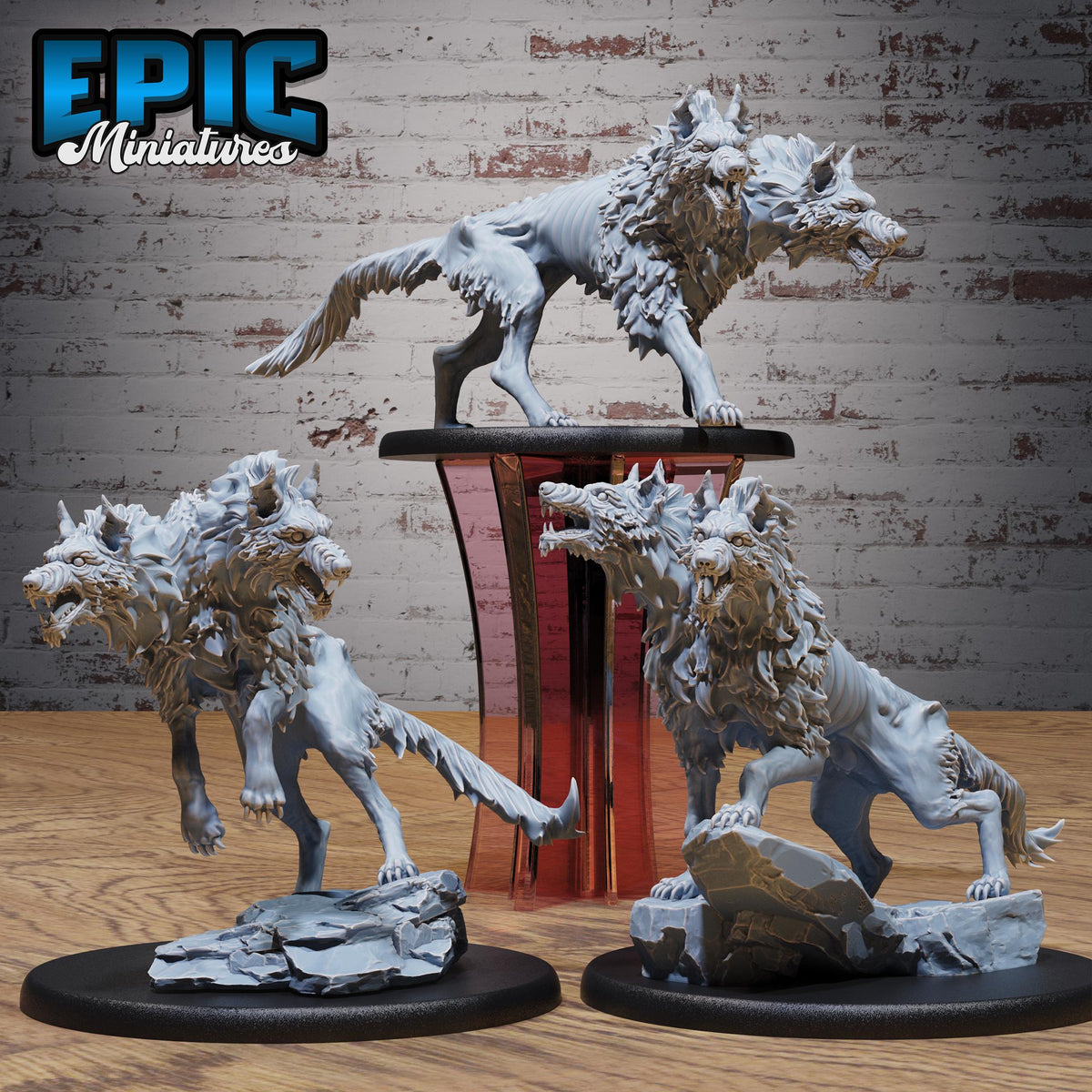Summoned Death Dog Set of 3 DND miniatures group photo Devil Empire