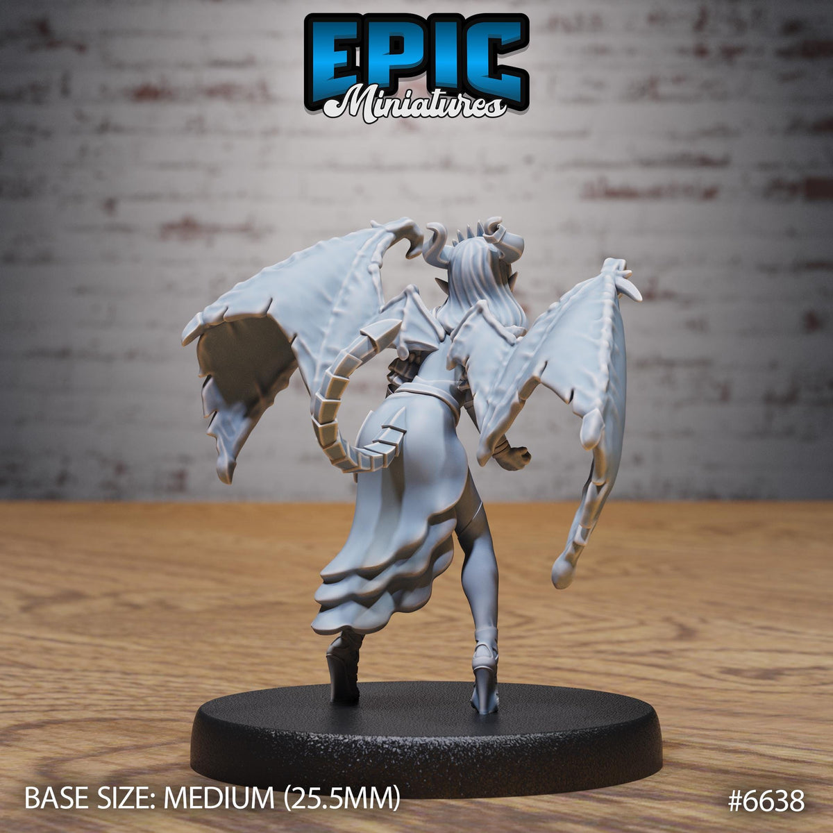 Lust Succubus Option #6638 back DND miniature Devil Empire 16k resin