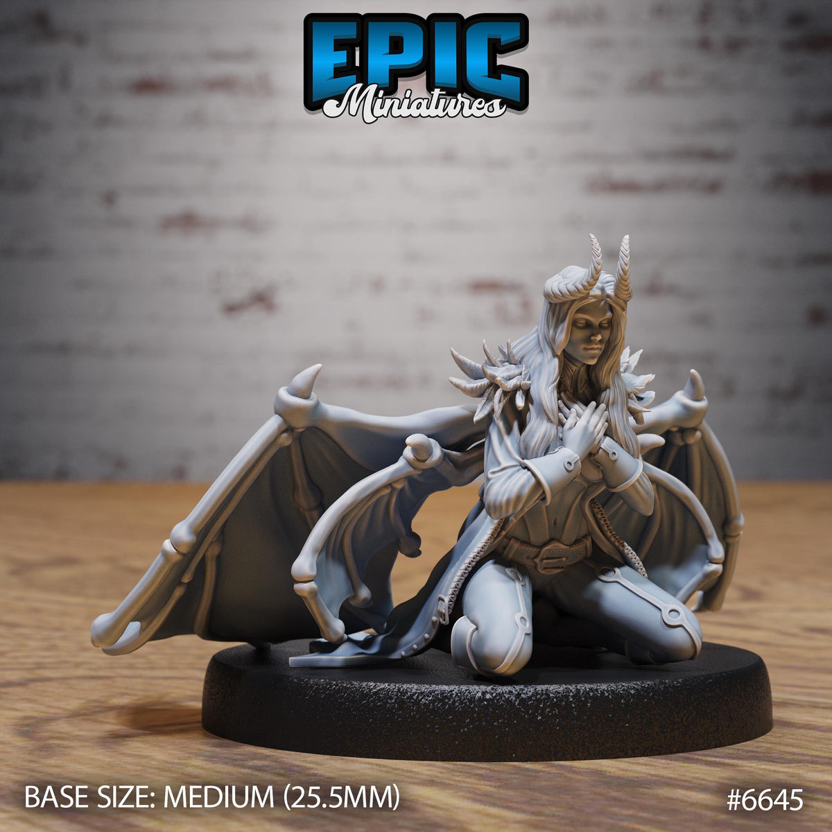 Fallen Angel Option #6645 front DND miniature Devil Empire 16k resin