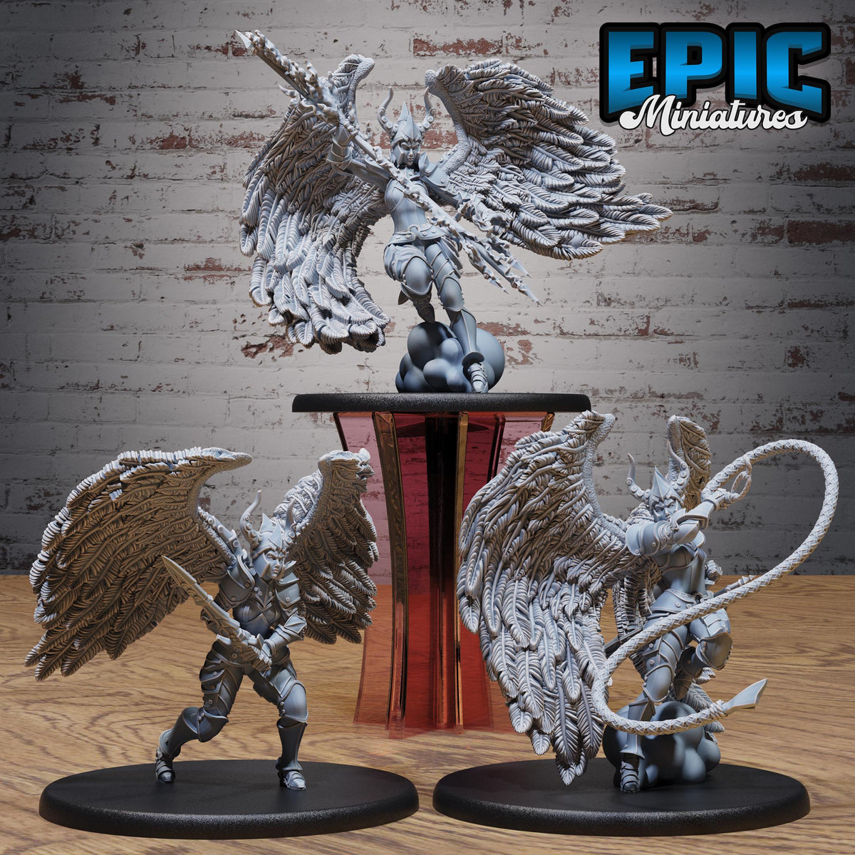 Erinyes Angel Set of 3 DND miniatures group photo Devil Empire