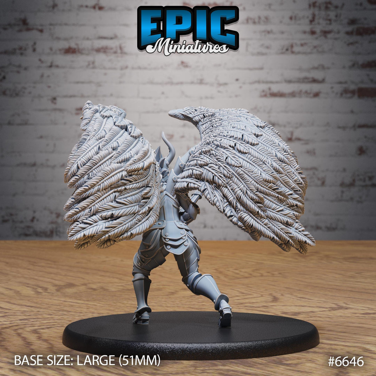 Erinyes Angel Option #6646 back DND miniature Devil Empire 16k resin