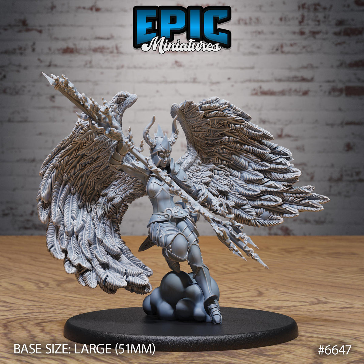 Erinyes Angel Option #6647 front DND miniature Devil Empire 16k resin
