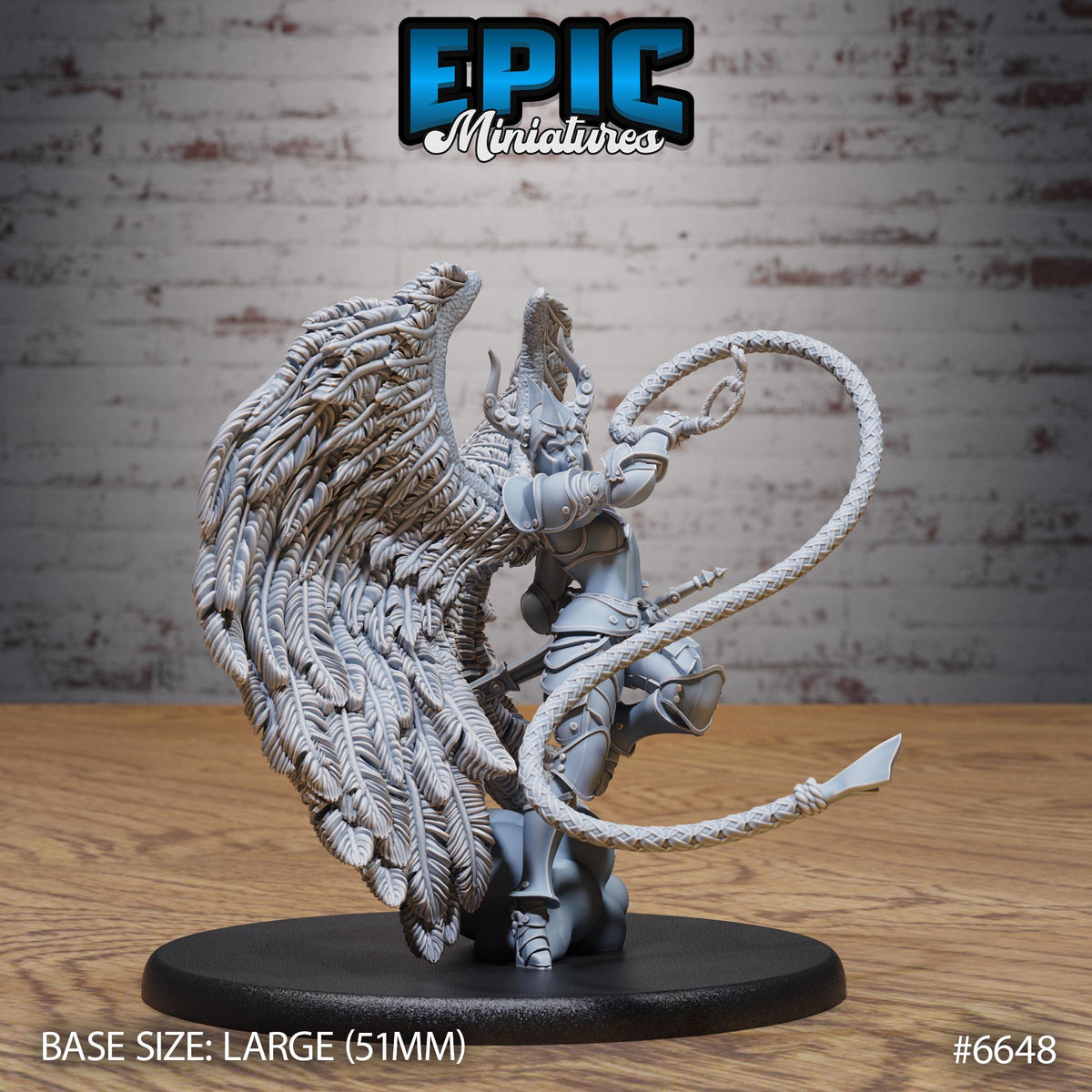Erinyes Angel Option #6648 front DND miniature Devil Empire 16k resin