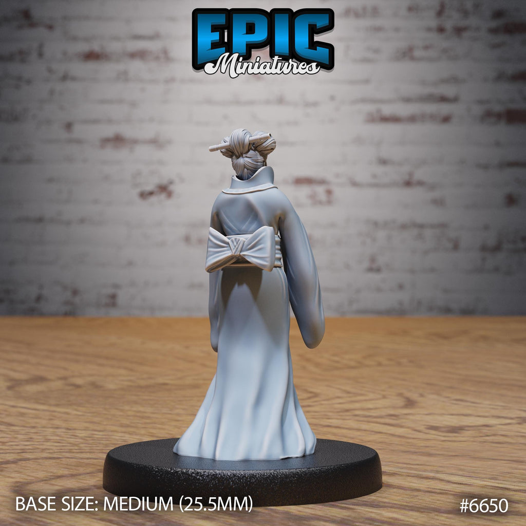 Karakuri Geisha Option #6650 back DND miniature Secretive East 16k resin