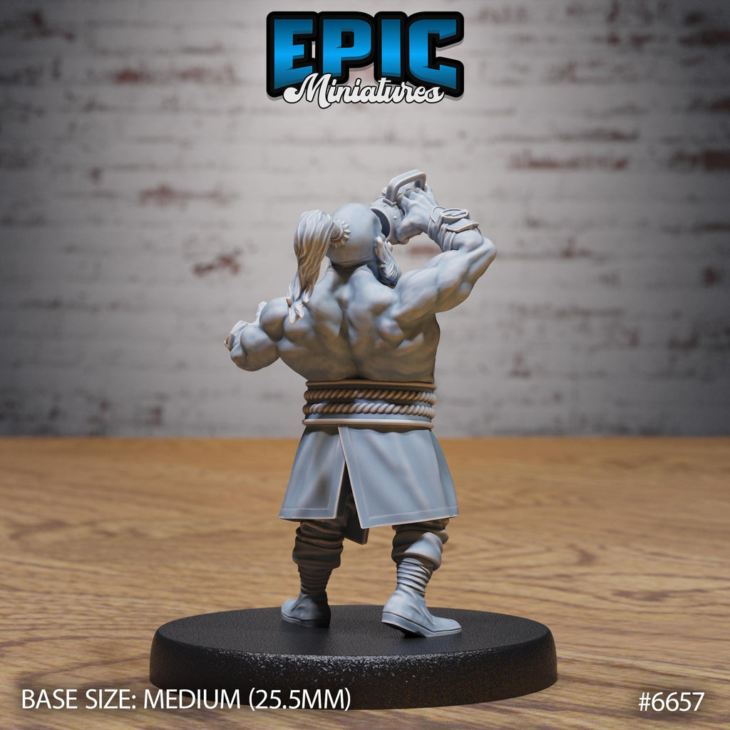 Dwarf Monk Option #6657 back DND miniature Secretive East 16k resin