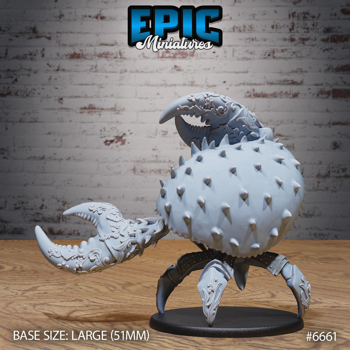 Samucrab Option #6661 back DND miniature Secretive East 16k resin