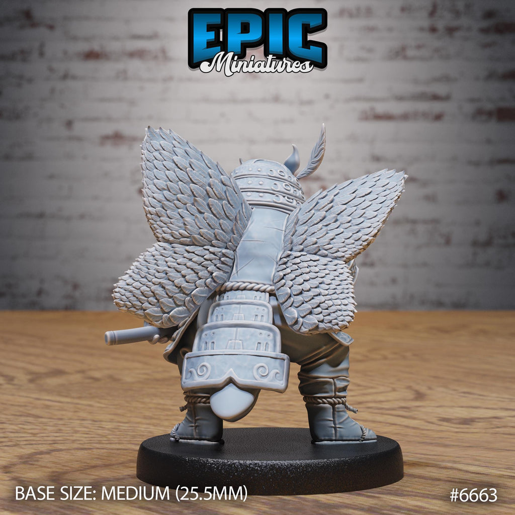 Beetle Moth Insect Samurai Option #6663 back DND miniature Secretive East 16k resin