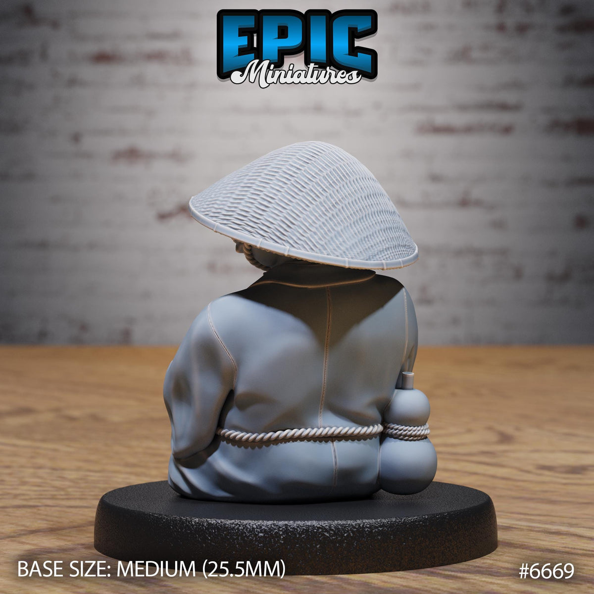 Red Panda Monk Option #6669 back DND miniature Secretive East 16k resin