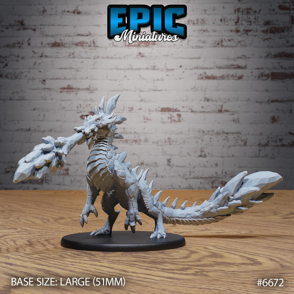 Amethyst Guard Drake Option #6672 front DND miniature Secretive East 16k resin
