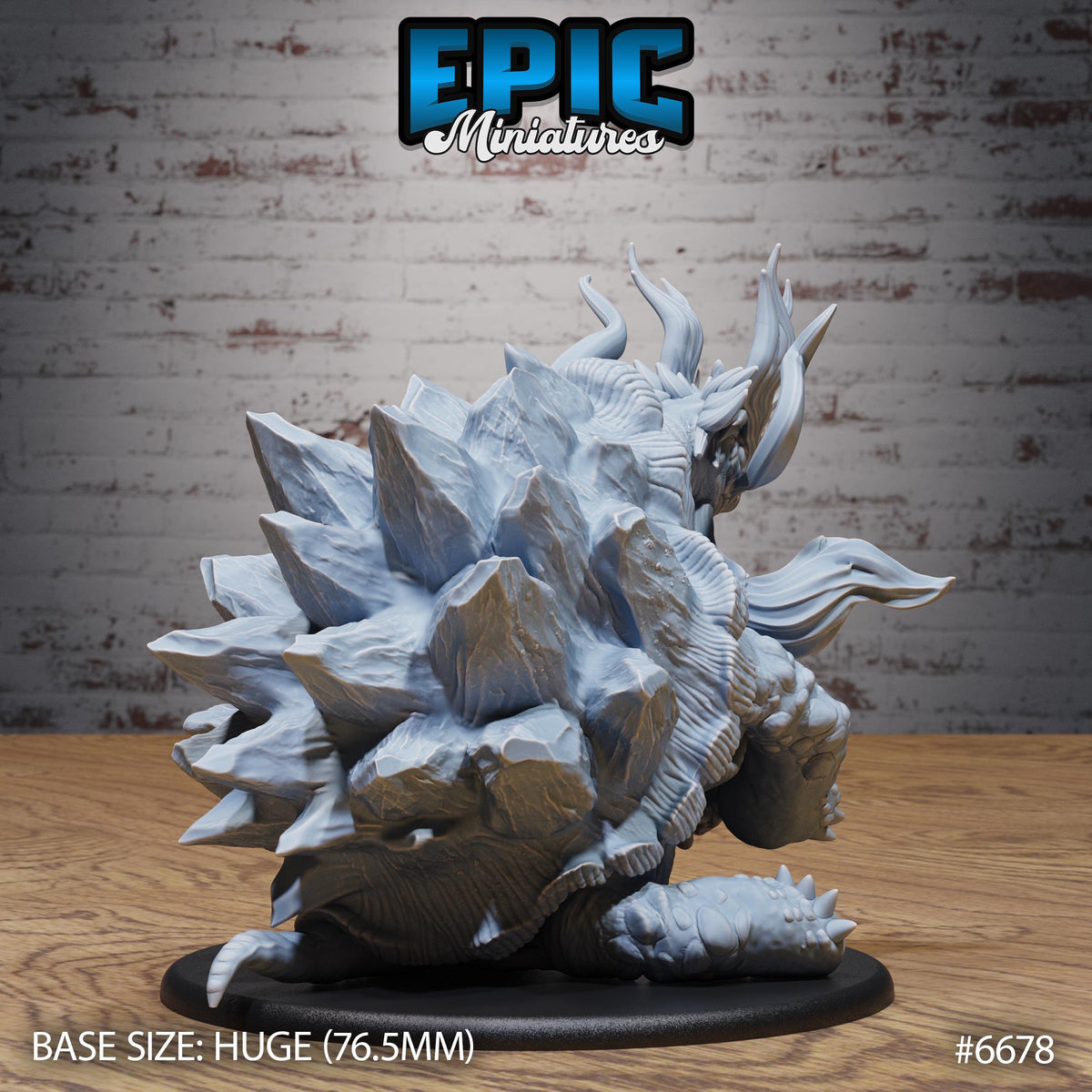 Old Tortoise Option #6678 back DND miniature Secretive East 16k resin