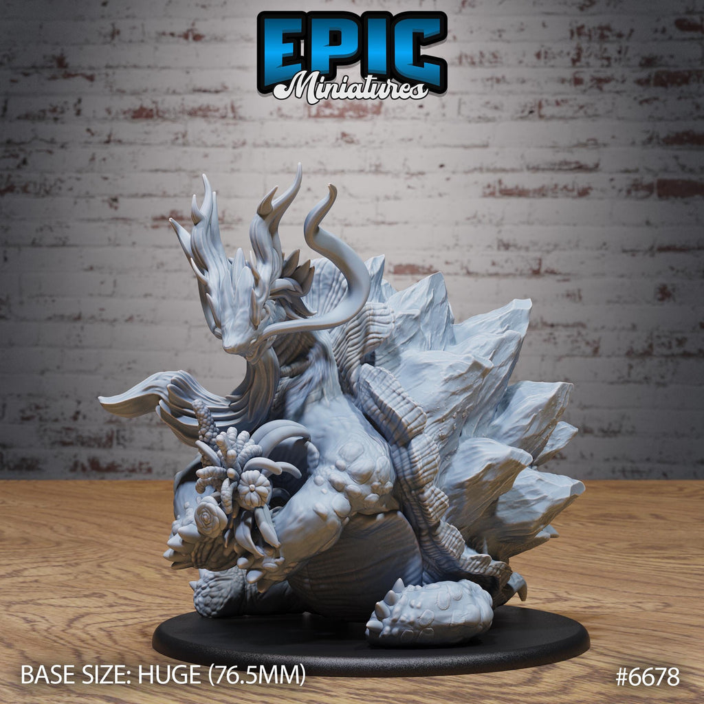 Old Tortoise Option #6678 front DND miniature Secretive East 16k resin