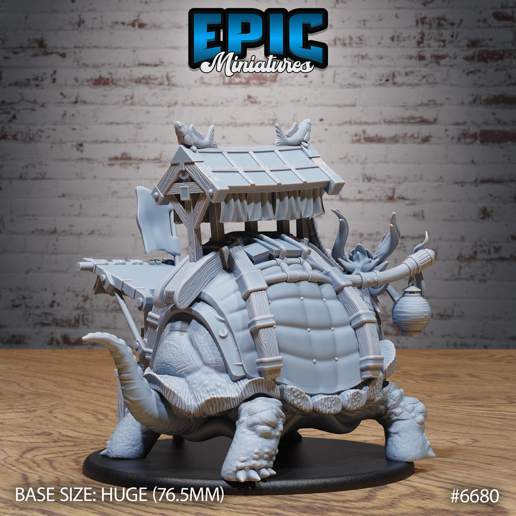 Old Tortoise Option #6680 back DND miniature Secretive East 16k resin