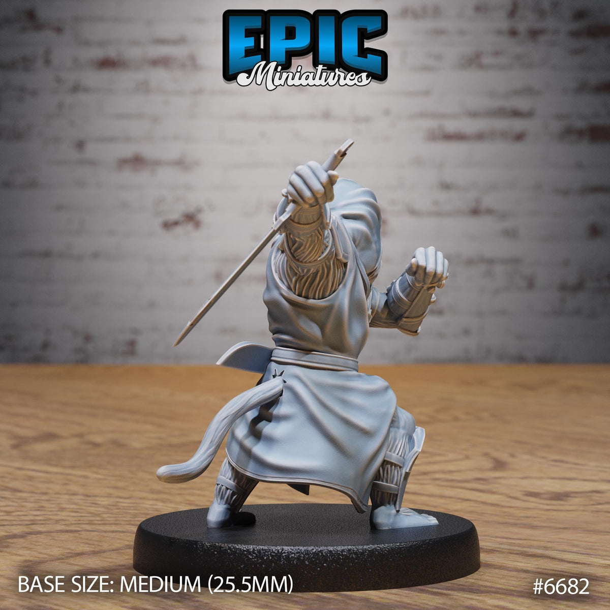 Wukong Folk Ranger Option #6682 back DND miniature Secretive East 16k resin