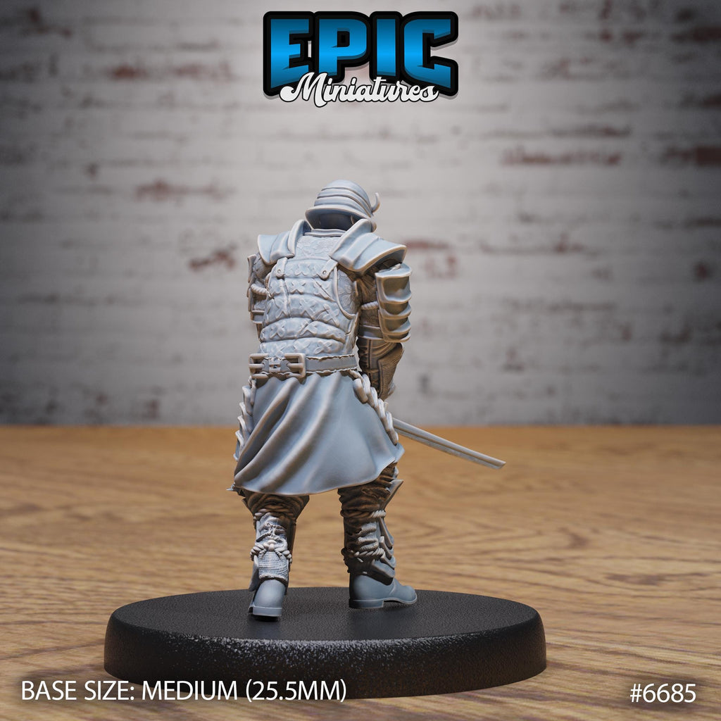 Half-Blood Samurai Option #6685 back DND miniature Secretive East 16k resin