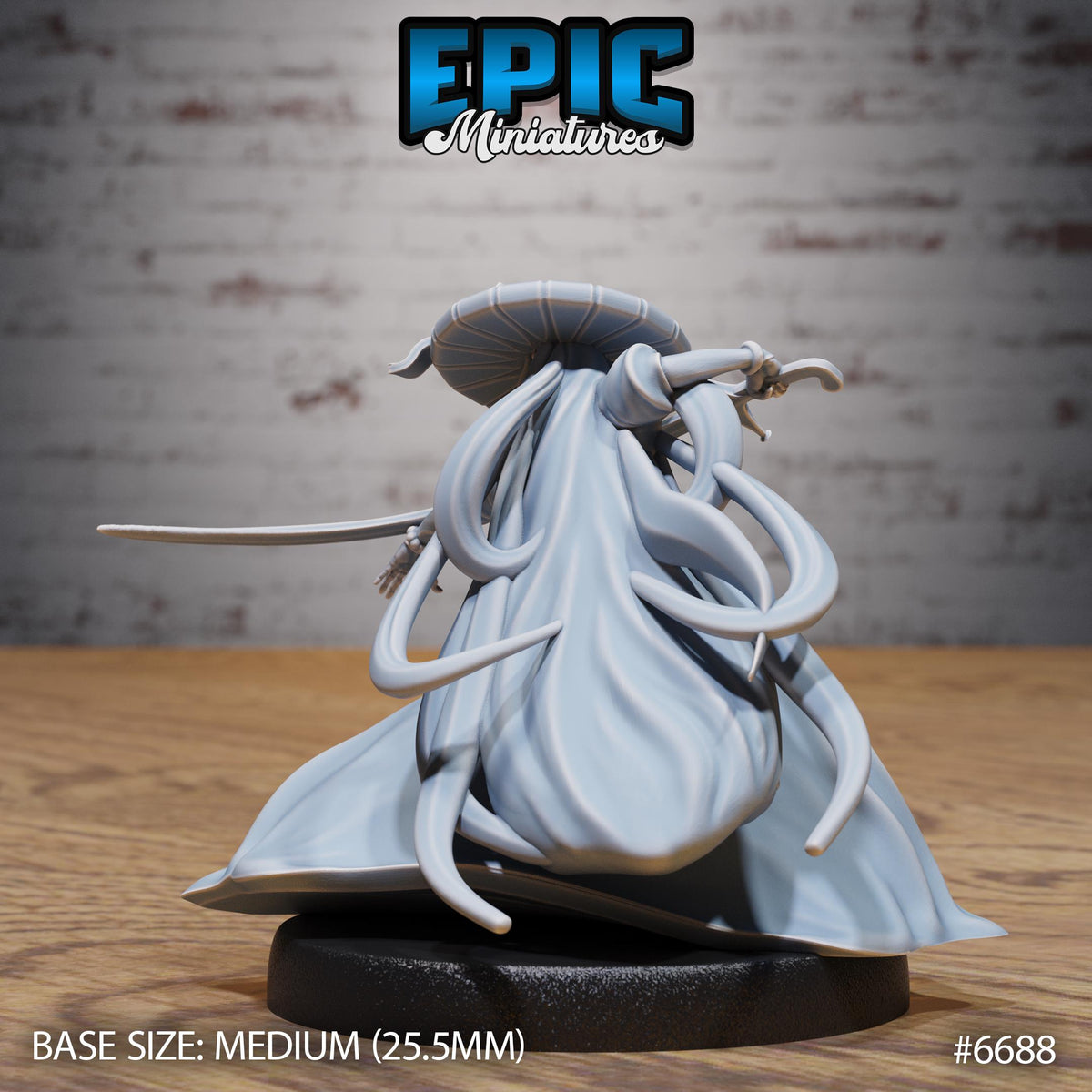Immortal Monk Option #6688 back DND miniature Secretive East 16k resin