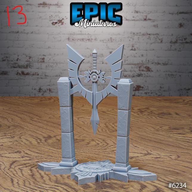 Heavenly Scatter Part 2 of 3 Option 11 E front DND miniature Heavenly Battle 16k resin
