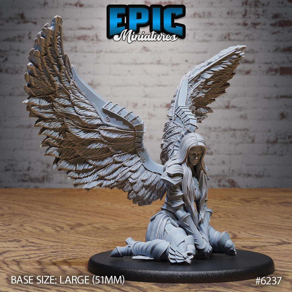 Solar Lady Angel Option #6237 front DND miniature Heavenly Battle 16k resin