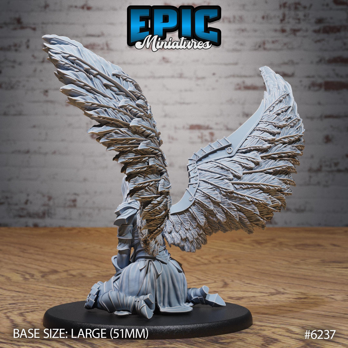 Solar Lady Angel Option #6237 back DND miniature Heavenly Battle 16k resin