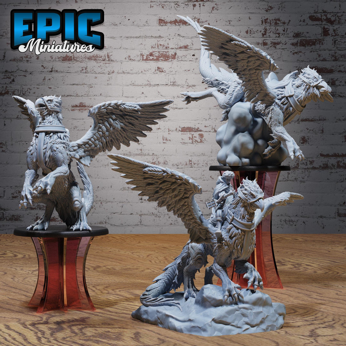 Noble Griffin Sets of 3 DND miniatures group photo Heavenly Battle