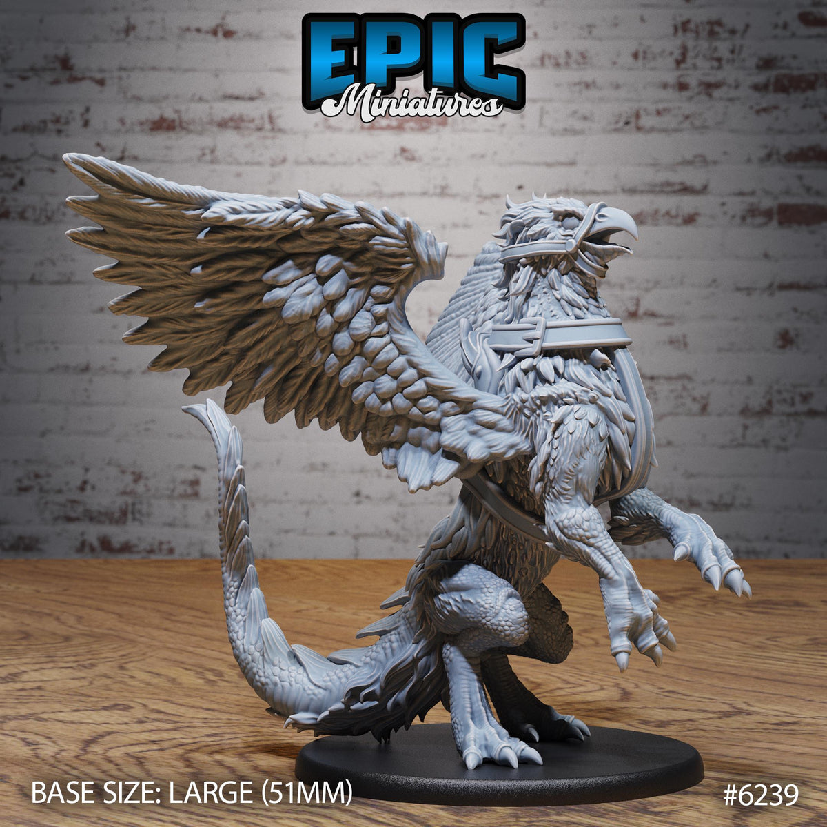 Noble Griffin Sets of 3 Option 3 Mounted back DND miniature Heavenly Battle 16k resin