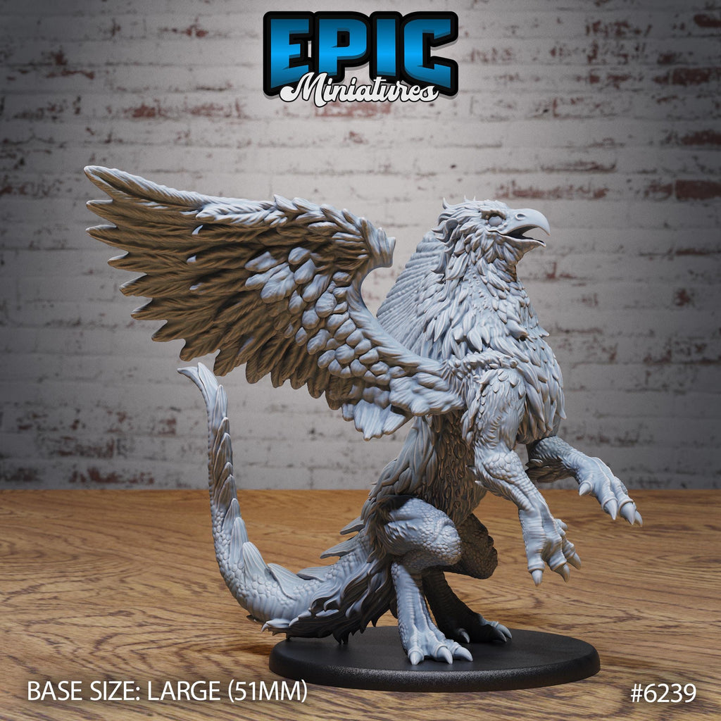 Noble Griffin Sets of 3 Option 1 Wild back DND miniature Heavenly Battle 16k resin