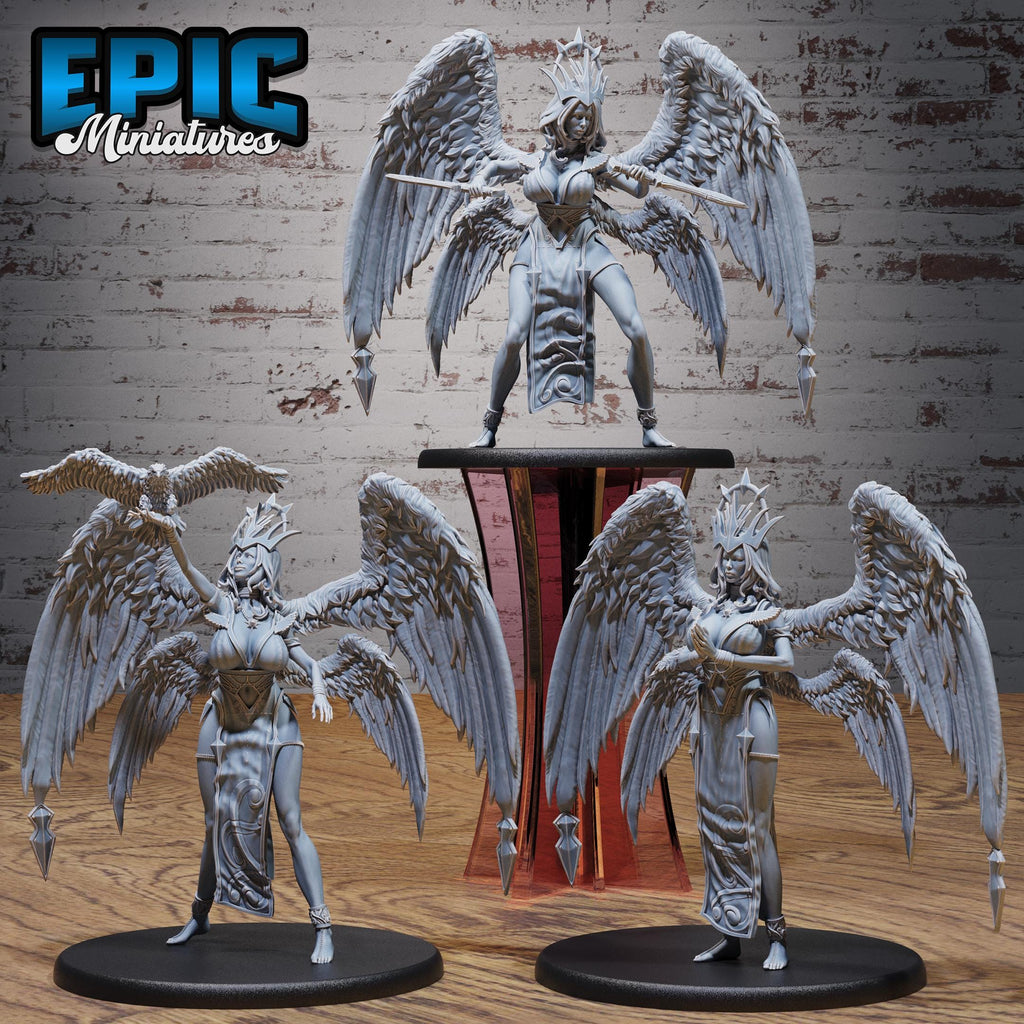 Seraph Queen Set of 3 DND miniatures group photo Heavenly Battle