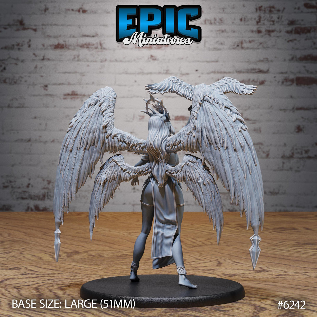 Seraph Queen Option #6242 back DND miniature Heavenly Battle 16k resin