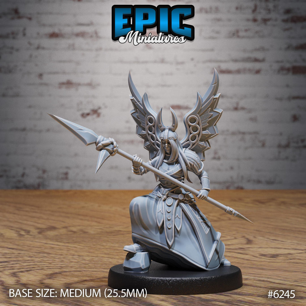 Aasimar Deva Option #6245 front DND miniature Heavenly Battle 16k resin