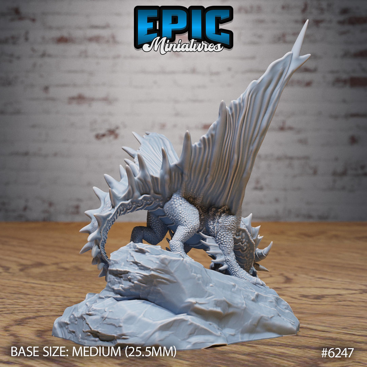 Gold Dragon Wyrmling Option #6247 back DND miniature Heavenly Battle 16k resin