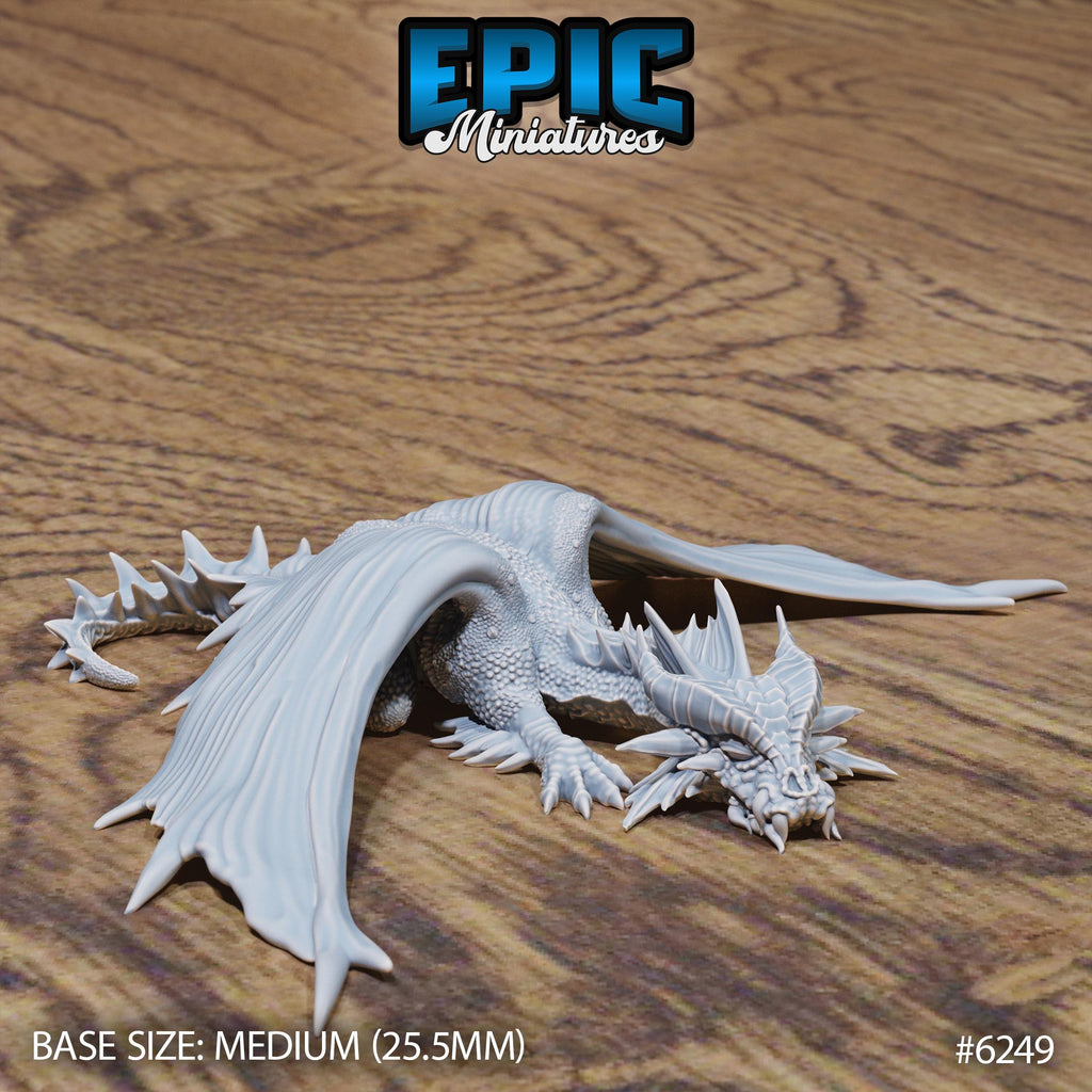 Gold Dragon Wyrmling Option #6249 front DND miniature Heavenly Battle 16k resin