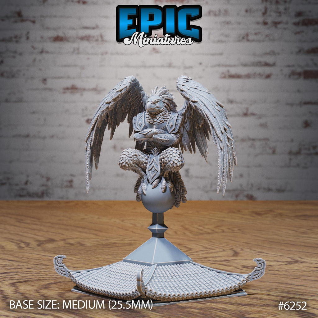 Eagle Folk Fighter Option #6252 front DND miniature Heavenly Battle 16k resin