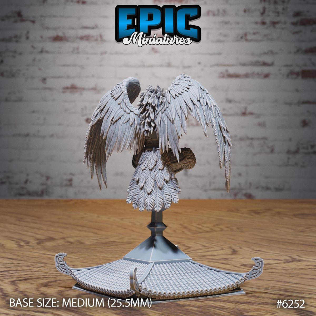 Eagle Folk Fighter Option #6252 back DND miniature Heavenly Battle 16k resin