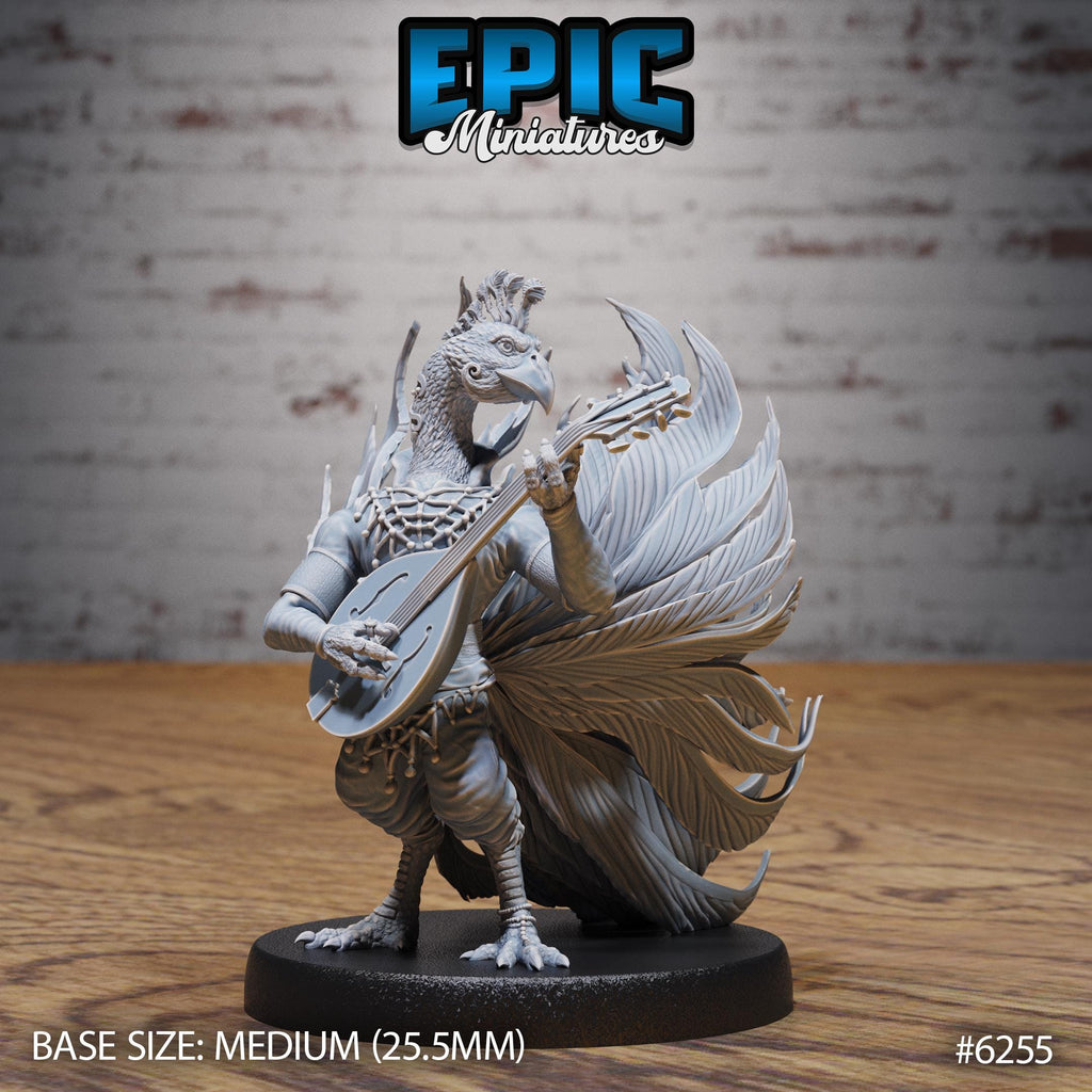 Peacock Folk Option #6255 front DND miniature Heavenly Battle 16k resin
