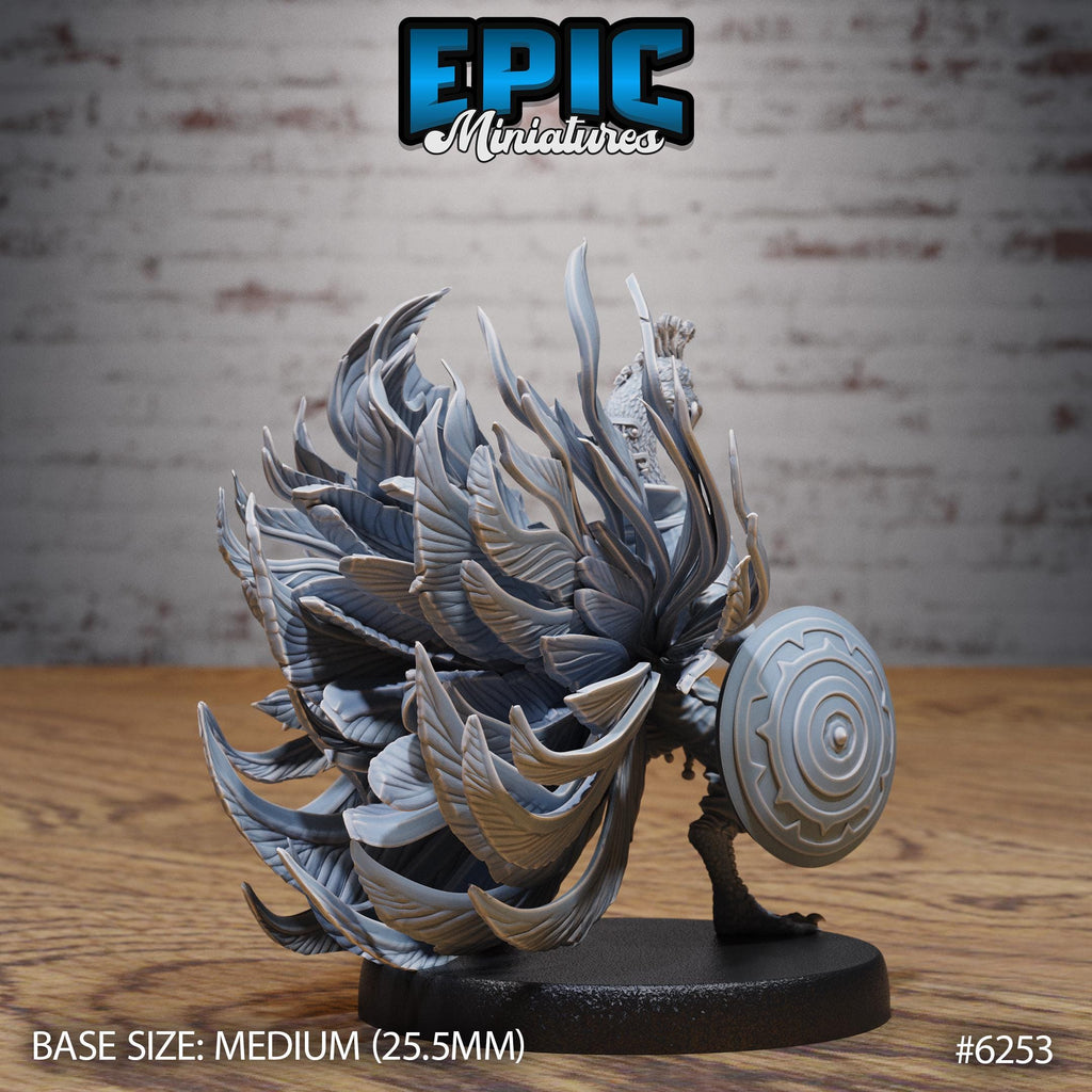 Peacock Folk Option #6253 back DND miniature Heavenly Battle 16k resin