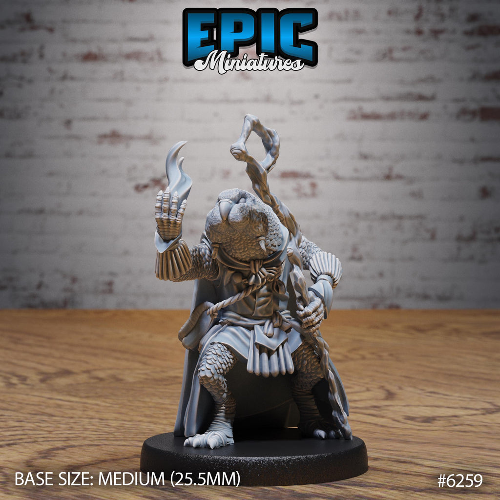 Budgie Folk Druid Option #6259 front DND miniature Heavenly Battle 16k resin
