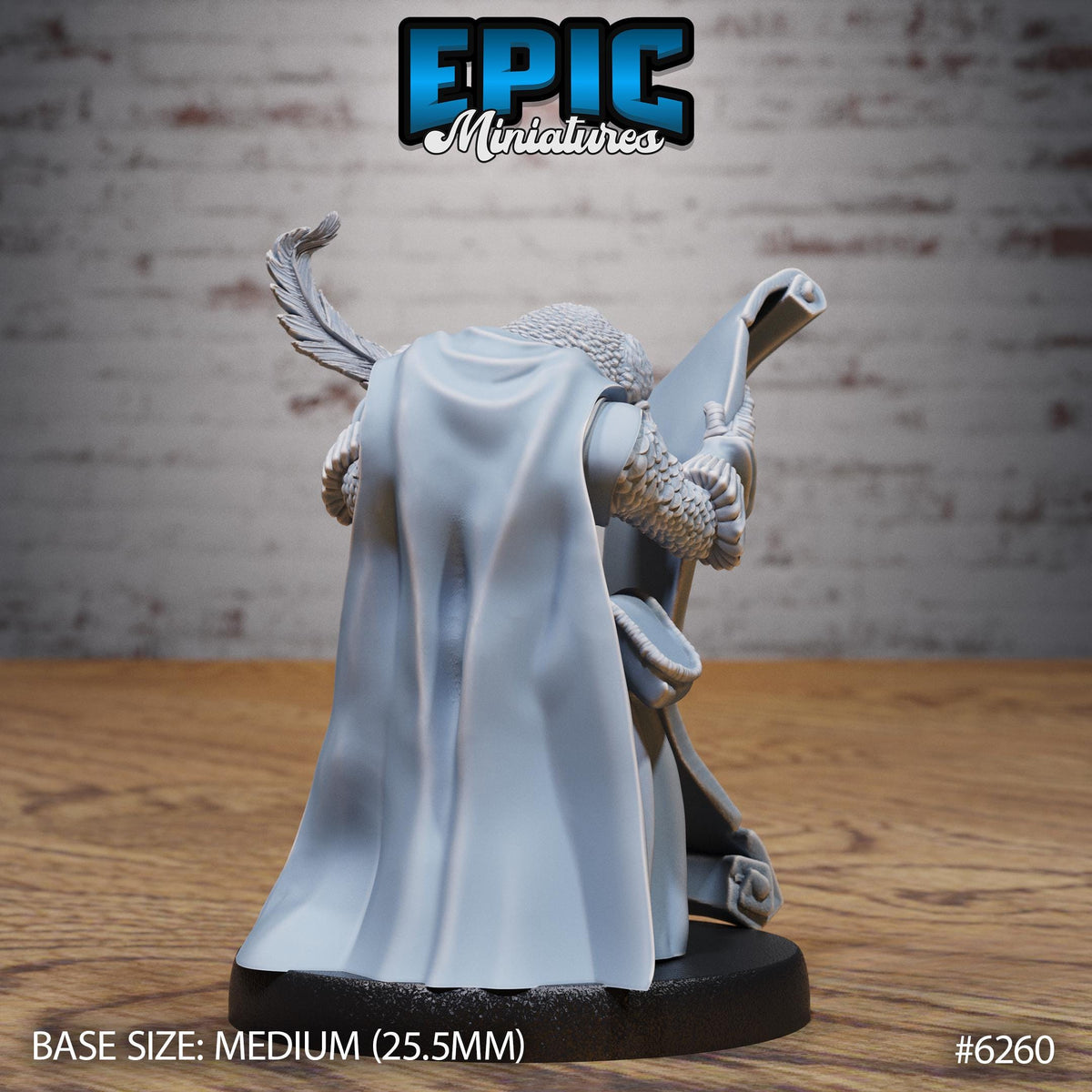 Budgie Folk Druid Option #6260 back DND miniature Heavenly Battle 16k resin