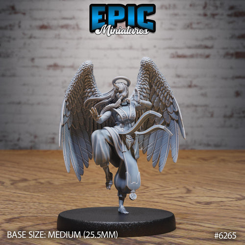 Angel Monk Option #6265 front DND miniature Heavenly Battle 16k resin