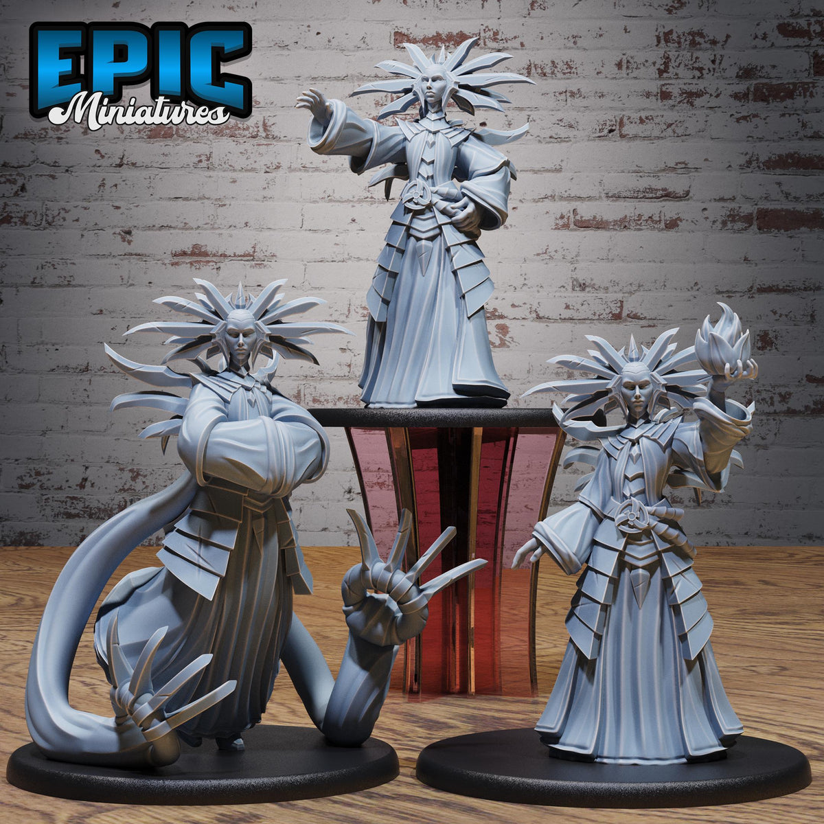 Lady of Pain Set of 3 DND miniatures group photo Heavenly Battle