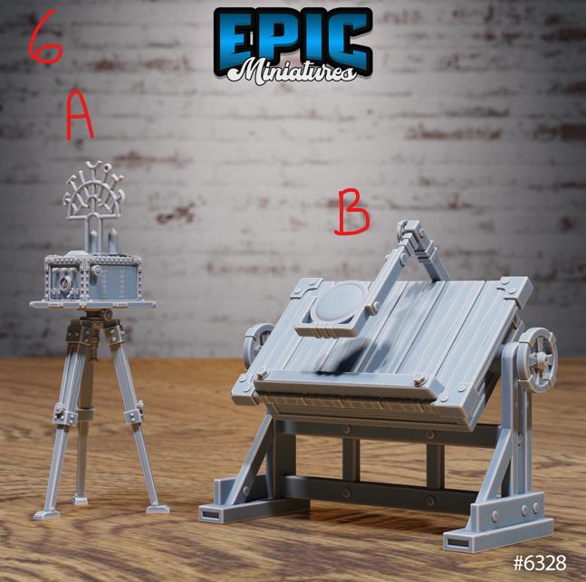 Laboratory Scatter Option 7 A front DND miniature Construct Laboratory 16k resin