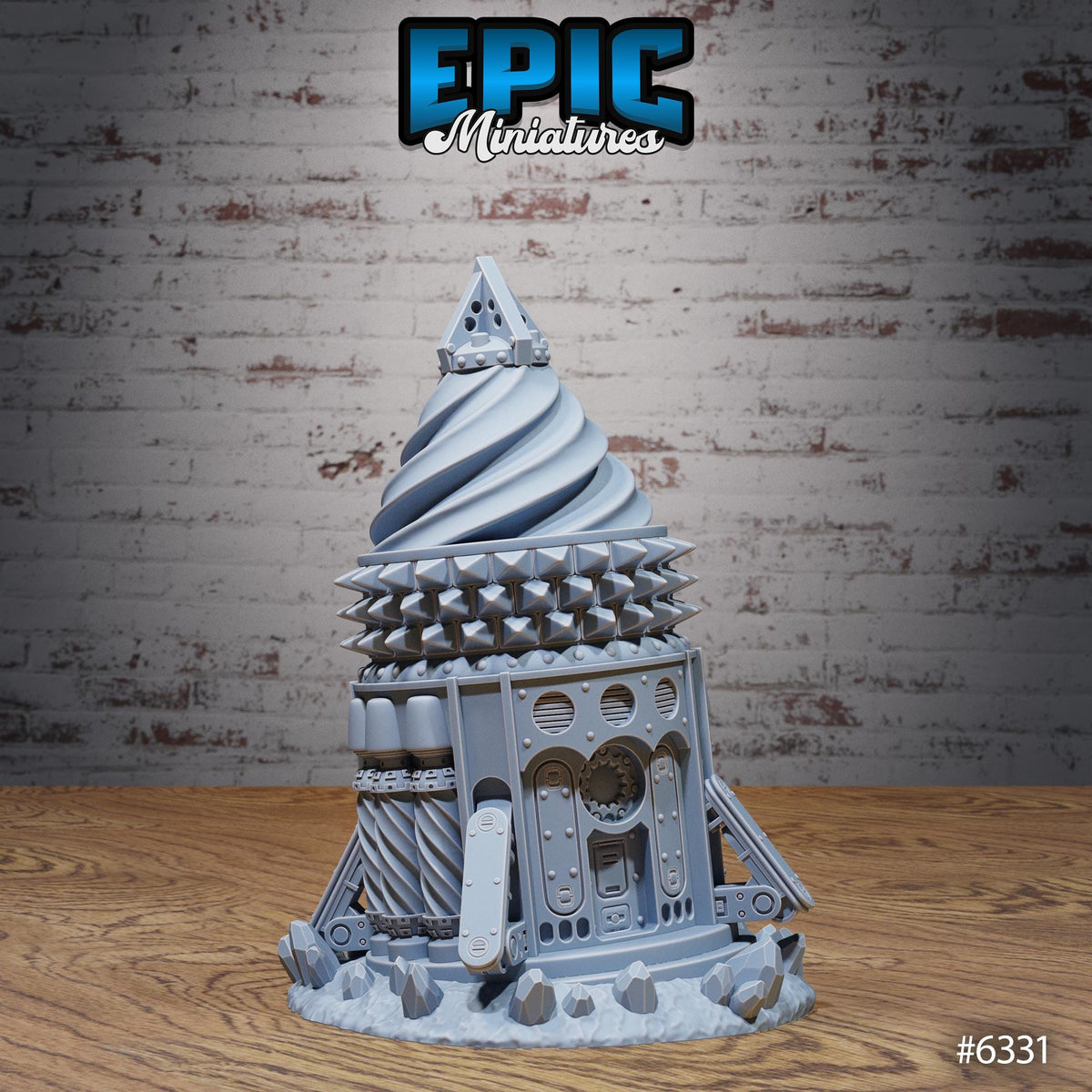Drill House Drill House back DND miniature Construct Laboratory 16k resin